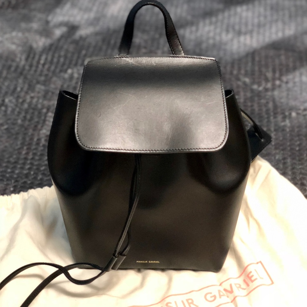 Authentic Mansur Gavriel Mini Backpack (black)